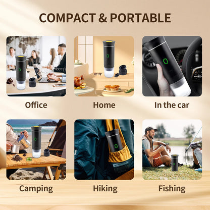 3-in-1 Portable Coffee Maker Espresso Coffee Maker For Car Home Camping Travel Capsule Powder Automatic Coffee Maker